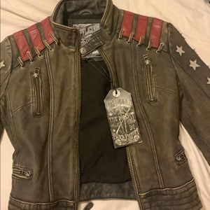 Affliction leather jacket